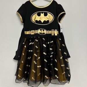 Superhero Batgirl Costume Black and Gold Size 7/8 NEW WITH TAGS